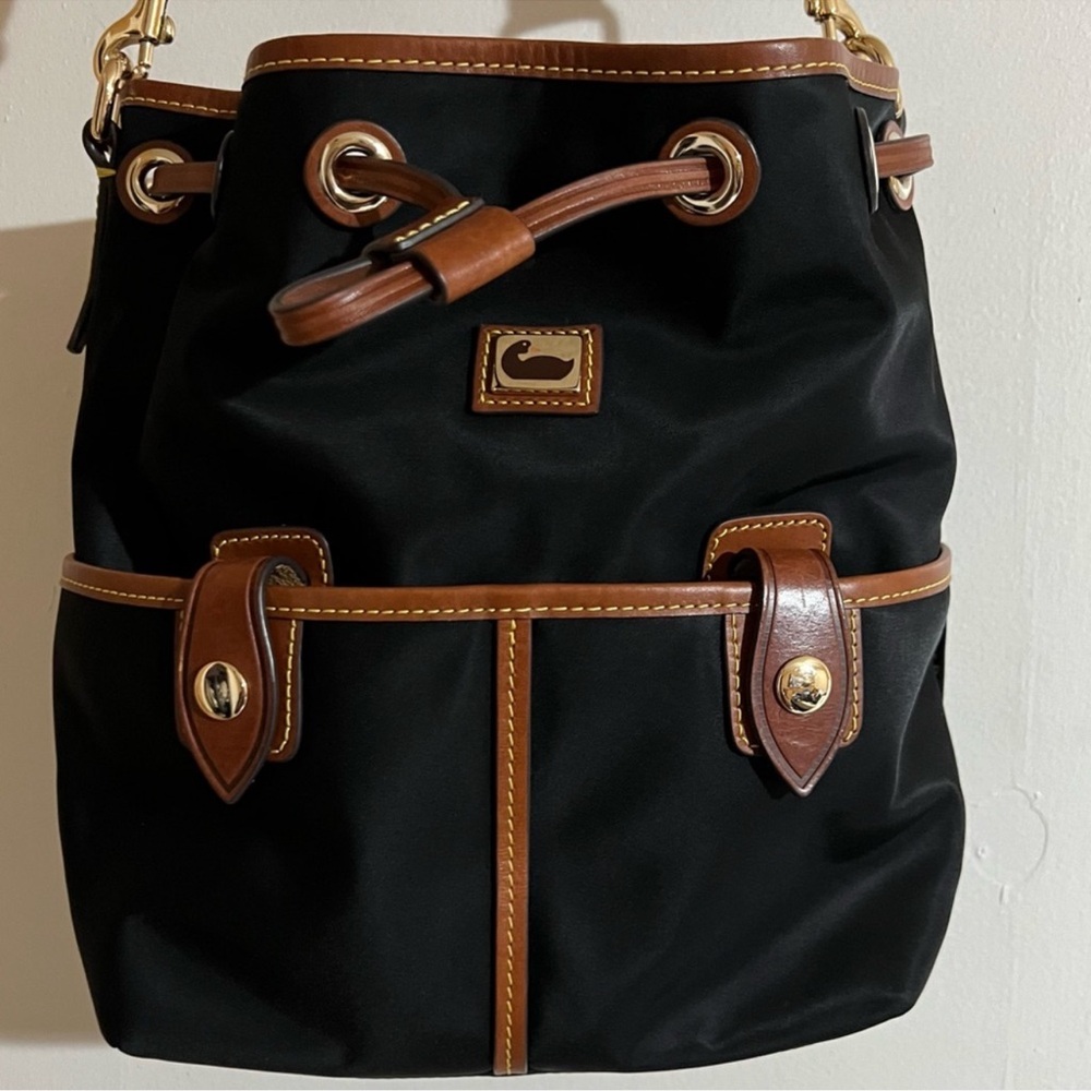 Dooney & Bourke Wayfarer Large Drawstring Nylon Bucket Bag - Picture 3 of 14